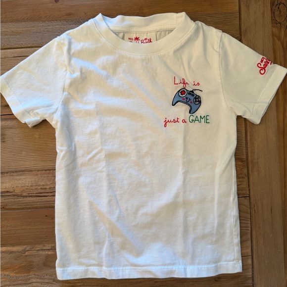 MC2 Saint Barth Other - MC2 Saint Barth White Kids 'Life is Just a Game' Embroidered Tee